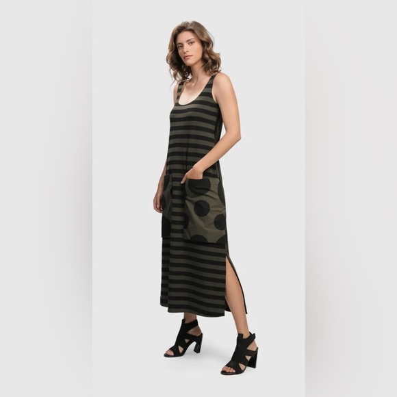NWT ALEMBIKA URBAN MAXI TANK
DRESS, KHAKI - Picture 3 of 14